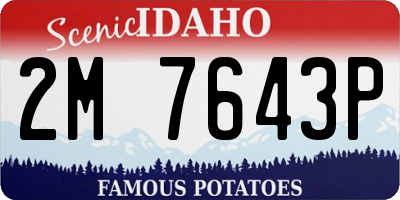 ID license plate 2M7643P