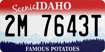 ID license plate 2M7643T
