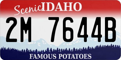 ID license plate 2M7644B