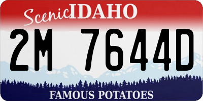 ID license plate 2M7644D