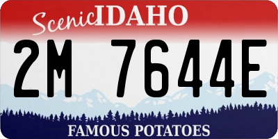ID license plate 2M7644E