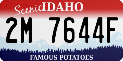 ID license plate 2M7644F