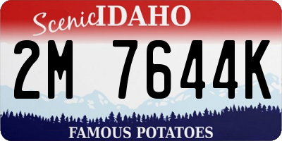 ID license plate 2M7644K