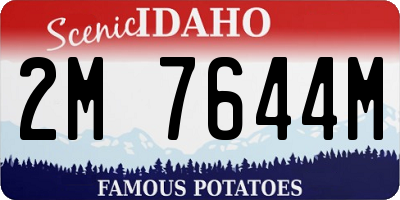 ID license plate 2M7644M