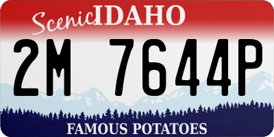 ID license plate 2M7644P