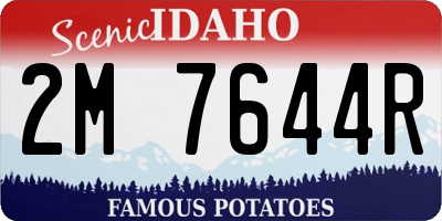 ID license plate 2M7644R