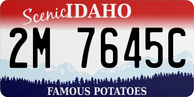 ID license plate 2M7645C