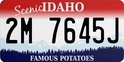 ID license plate 2M7645J