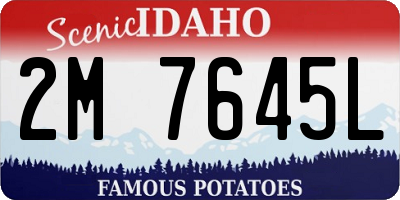 ID license plate 2M7645L
