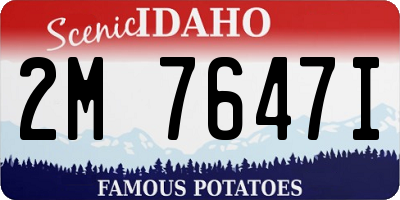 ID license plate 2M7647I