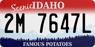 ID license plate 2M7647L