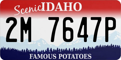ID license plate 2M7647P