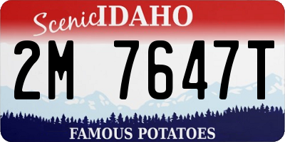 ID license plate 2M7647T