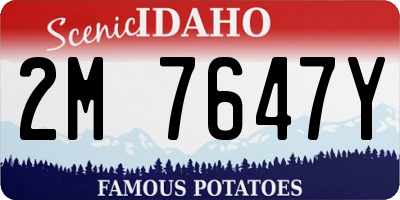 ID license plate 2M7647Y