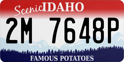 ID license plate 2M7648P