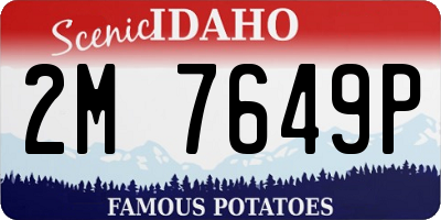 ID license plate 2M7649P