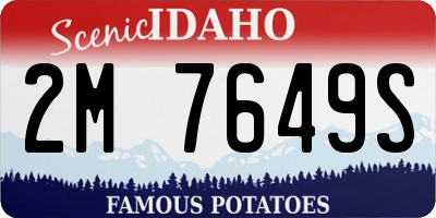 ID license plate 2M7649S