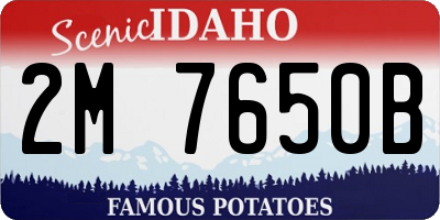 ID license plate 2M7650B