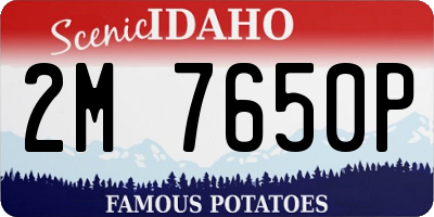 ID license plate 2M7650P
