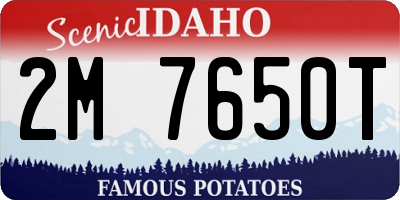 ID license plate 2M7650T