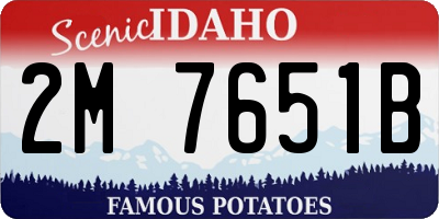 ID license plate 2M7651B