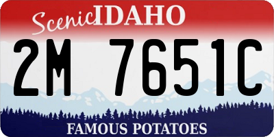 ID license plate 2M7651C
