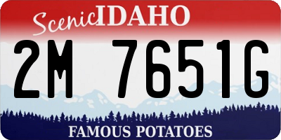 ID license plate 2M7651G