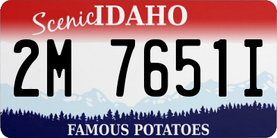 ID license plate 2M7651I