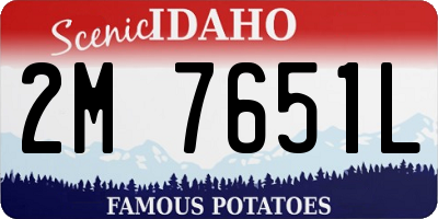 ID license plate 2M7651L