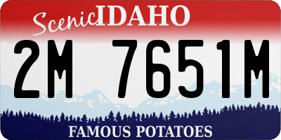 ID license plate 2M7651M