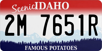 ID license plate 2M7651R