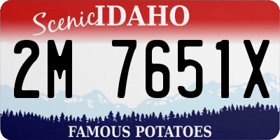 ID license plate 2M7651X