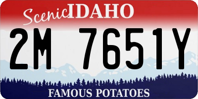 ID license plate 2M7651Y