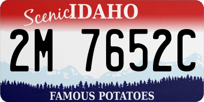 ID license plate 2M7652C