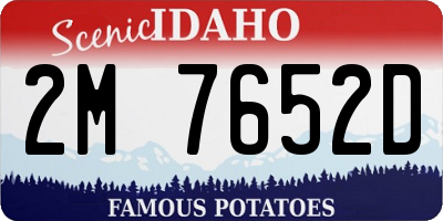 ID license plate 2M7652D