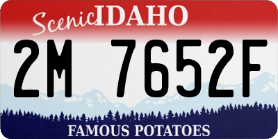 ID license plate 2M7652F