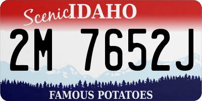 ID license plate 2M7652J