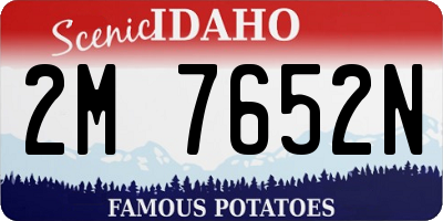 ID license plate 2M7652N