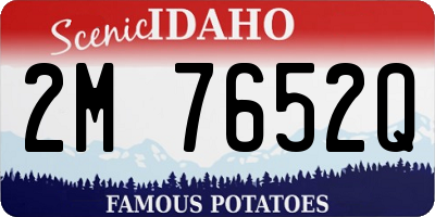 ID license plate 2M7652Q