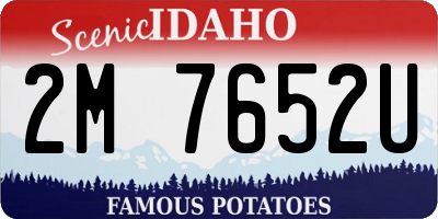 ID license plate 2M7652U
