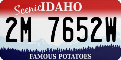 ID license plate 2M7652W