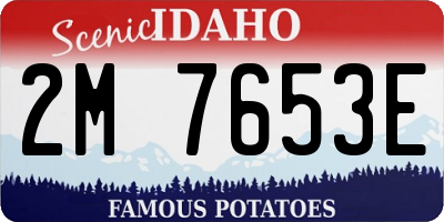 ID license plate 2M7653E