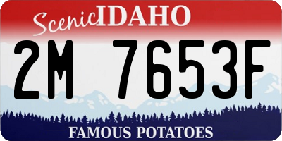 ID license plate 2M7653F
