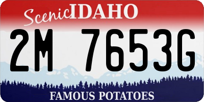ID license plate 2M7653G