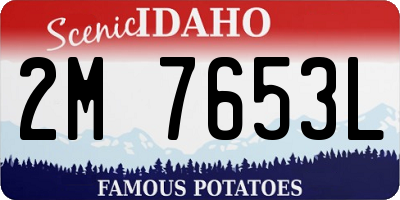 ID license plate 2M7653L