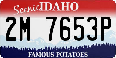 ID license plate 2M7653P