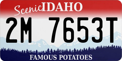 ID license plate 2M7653T