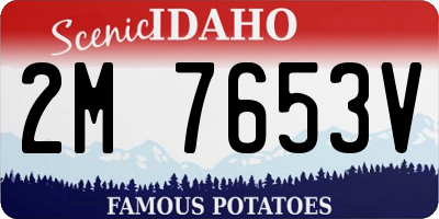 ID license plate 2M7653V