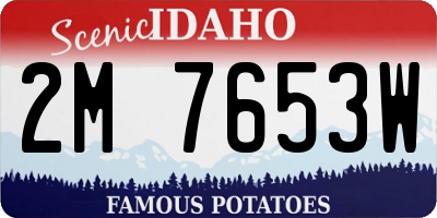 ID license plate 2M7653W