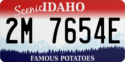 ID license plate 2M7654E